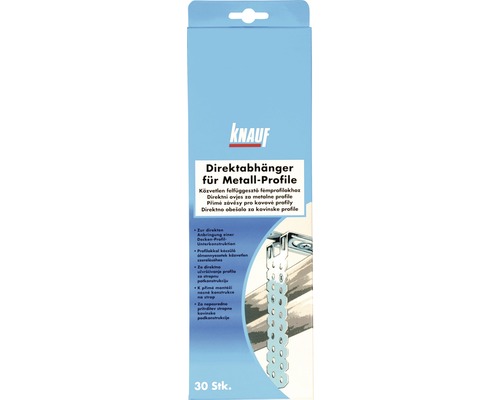 Knauf Direktabhänger für CD Profil 60/27 200 mm (100 Stk.) Knauf Direktabhänger für Metallprofile, 30 Stück