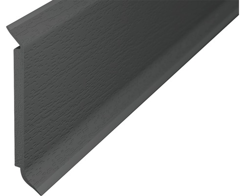 Prinz Kernsockelleiste Hartschaum dunkelgrau 60x2500 mm Grauer Sockelleistenabschnitt aus Kunststoff