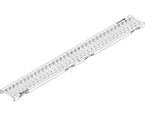 Hauraton Dachfix Resist 115 Stegrost SW 80/9 Edelstahl 1000 mm x 108 mm x 20 mm