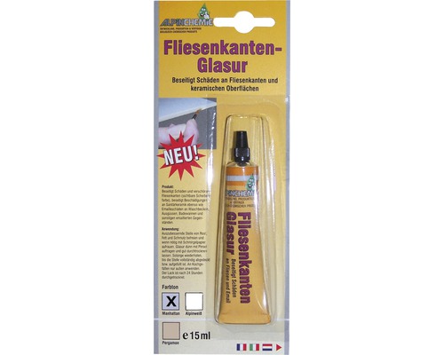 Fliesenkanten-Glasur Alpin Chemie manhatten 15 ml Fliesenkanten-Glasur Alpin Chemie manhatten 15 ml