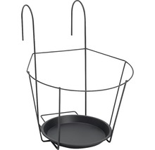 Blumenkastenhalterung aus Metall mit Auffangschale
