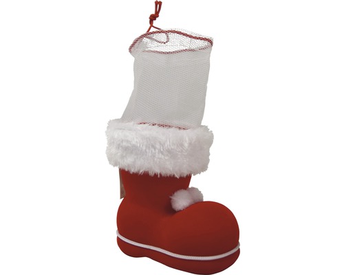 Weihnachtsstiefel zum Aufhängen mit Netz zum Befüllen