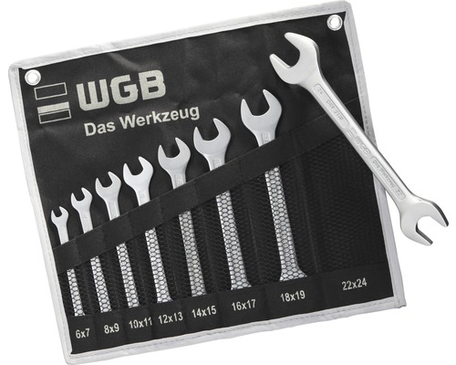 Doppelgabelschlüssel-Satz WGB 8-tlg in Rolltasche