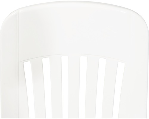 Detailansicht einer Stuhllehne aus Kunststoff