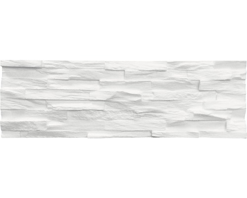 Gips Riemchen Klimex UltraFit Benevento 19,8x58,5 cm weiß Weiße Wandverkleidung mit Steinoptik
