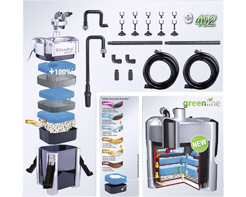 Aquarium Außenfilter mit Zubehörteilen