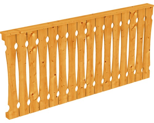 Seitenwand Balkonschalung SKAN HOLZ 205x96 cm eiche hell Holzzaun mit dekorativen Ausschnitten für den Garten
