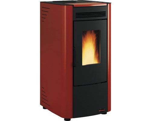 Pelletofen Nordica Extraflame ketty Stahl brodeaux rot 6,3 kW