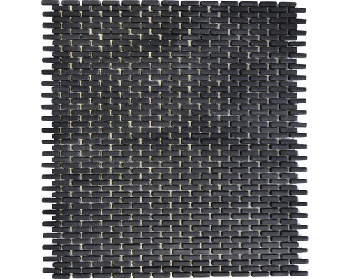Glasmosaik Cuba B21B 27,5x29,7 cm schwarz matt