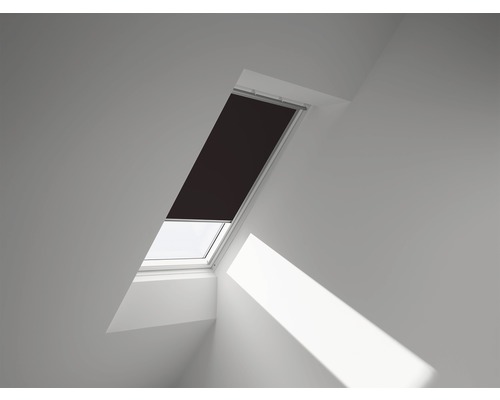 VELUX Verdunkelungsrollo uni dunkelbraun manuell Rahmen aluminium DKL S08 4559S