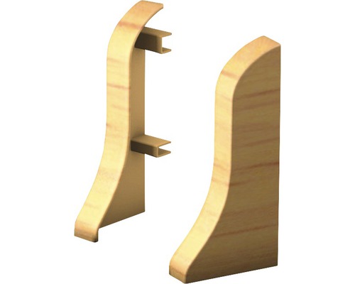 Prinz Endstücke für Sockelleiste geschäumt buche 48 mm Zwei Holzfüße für Heizkörper