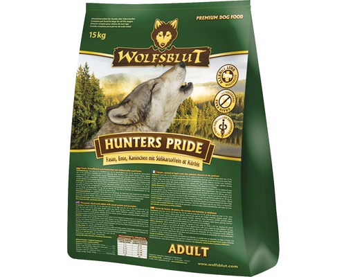 Hundefutter trocken WOLFSBLUT Hunters Pride, Fasan, Ente und Kaninchen mit wertvollen Superfoods, getreidefrei, Glutenfrei 2 kg