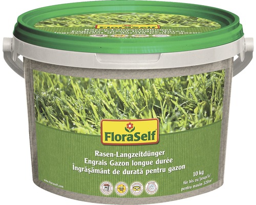 Rasen-Langzeitdünger FloraSelf 10 kg / 320 m²