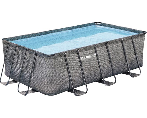 Aufstellpool Framepool Marimex Florida eckig 400x215x122 cm ohne Zubehör rattan