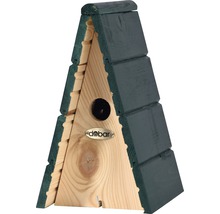 Nistkasten dobar Dreiecksdesign Holz 17x16,5x28 cm grün natur-thumb-1