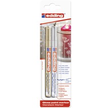 edding Lackmarker Lackstift 2er Pack silber und gold