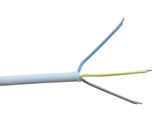 Mantelleitung NYM-J 3x2,5 mm², 50 m grau Elektrokabel mit drei Adern