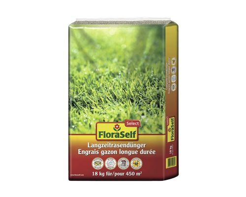 Langzeit-Rasendünger FloraSelf Select 18 kg / 450 m² FloraSelf Langzeitrasendünger für 450 Quadratmeter
