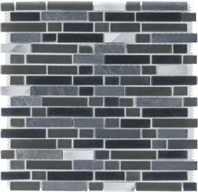 Mosaikfliese mit Glas- und Steinoptik