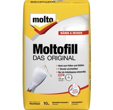Molto Moltofill Fertigspachtel zum Füllen und Glätten von Wänden und Decken in einer 10 Kilogramm Packung