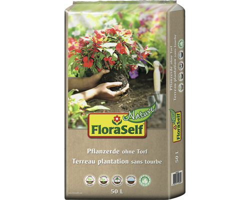 Pflanzerde ohne Torf FloraSelf Nature 50 L Pflanzerde ohne Torf FloraSelf Nature 50 L