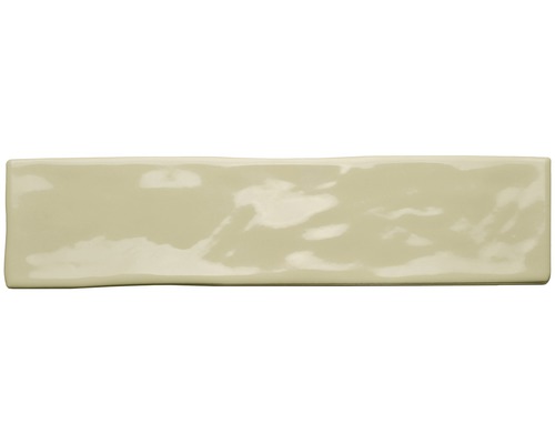 Steingut Wandfliese Loft 7,5x30,0 cm beige glänzend