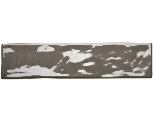 Steingut Wandfliese Loft 7,5x30,0 cm grau glänzend