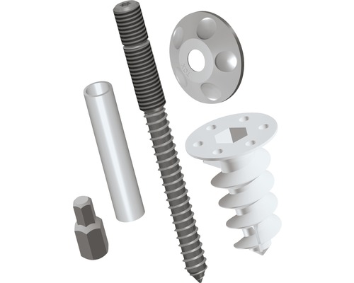 Isolierdübel Set mit Schraube, Scheibe und Bit