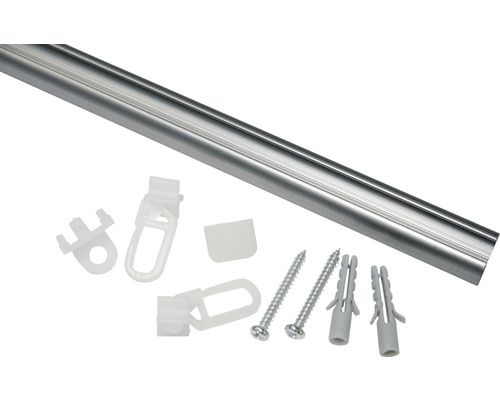 Aluminium-Vorhangschiene 13 mm Komplettset aluminium 250 cm
