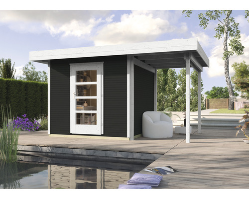 Gartenhaus weka Finline Profil Gr.3 mit Fußboden und Schleppdach 489 x 377 cm anthrazit-weiß Gartenhaus weka Finline Profil Gr.3 mit Fußboden und Schleppdach 489 x 377 cm anthrazit-weiß