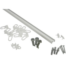 Aluminium-Vorhangschiene 13 mm Komplettset weiß 150 cm-thumb-0