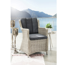 Gartensessel Destiny LUNA, Polyrattan + Aluminium, vintage weiß