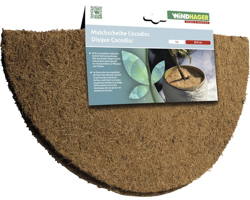 Mulchscheibe aus Kokosfaser mit einem Durchmesser von 37 cm