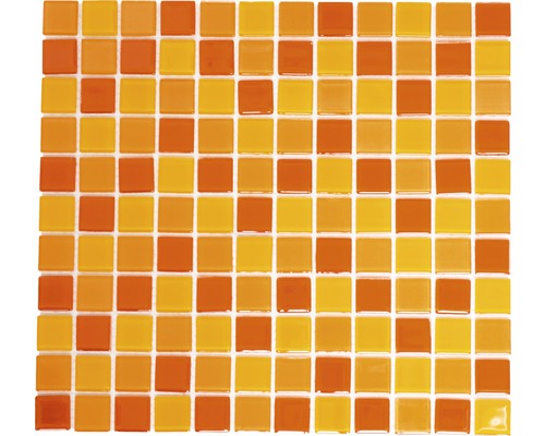 Glasmosaik CM 4523 30,0x32,7 cm gelb orange rot