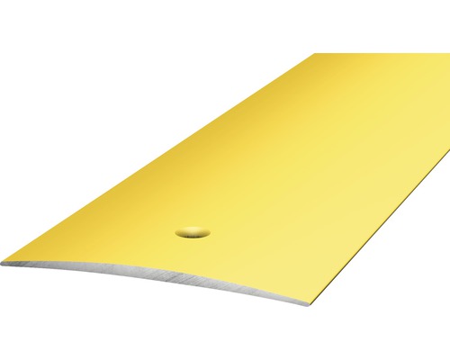 Prinz Übergangsprofil Alu gold gelocht 50 x 2700 mm Goldfarbene Übergangsschiene mit Befestigungsbohrung