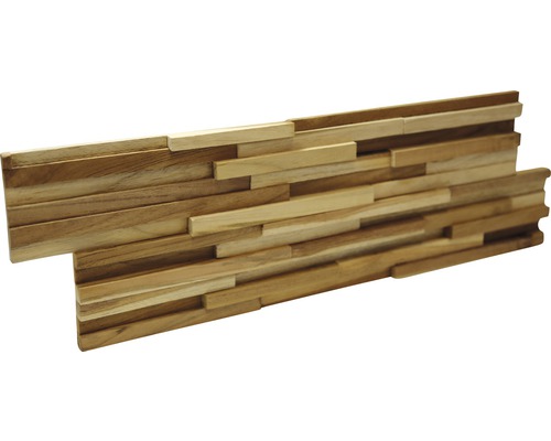 Holzverblendung aus einzelnen Holzstücken