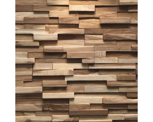 Holzverkleidung mit dreidimensionaler Optik für Wandgestaltung