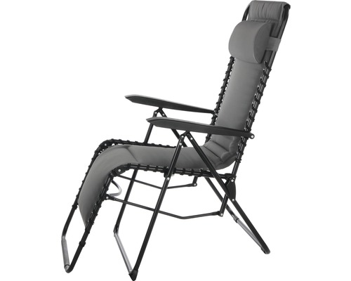 Relax Liegestuhl Garden Place Selma 84 x 65 x 118 cm Textilgewebe mit Kopfkissen anthrazit Relax Liegestuhl Garden Place Selma 84 x 65 x 118 cm Textilgewebe mit Kopfkissen anthrazit