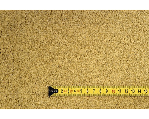 Estrichsand mit einem gelben Maßband