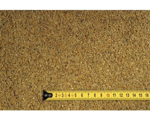 Sand mit Messband zur Größenanzeige