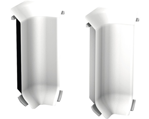 Innenecken für Hartschaum-Sockelleiste silber 60 mm