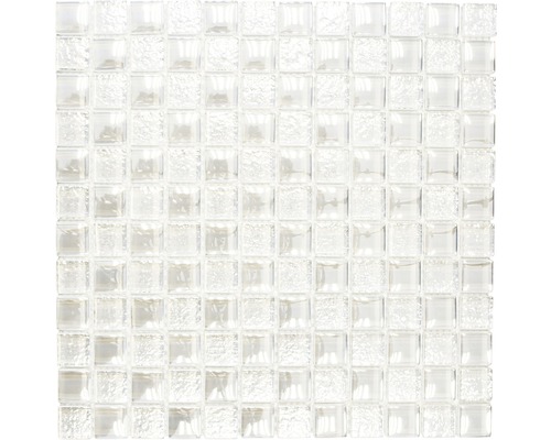 Glasmosaik XCM 8LU90 29,8x29,8 cm weiß