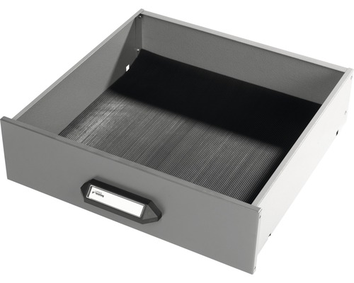 Schublade Küpper Hammerschlag-Silber 451x120x445 mm für Werkbank inkl. 3 Schubladenschienen