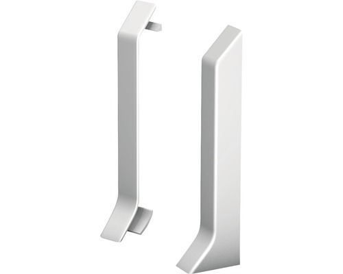 Prinz Endstücke für Hartschaum-Sockelleiste silber 60 mm Zwei Heizkörperrohrverkleidungen