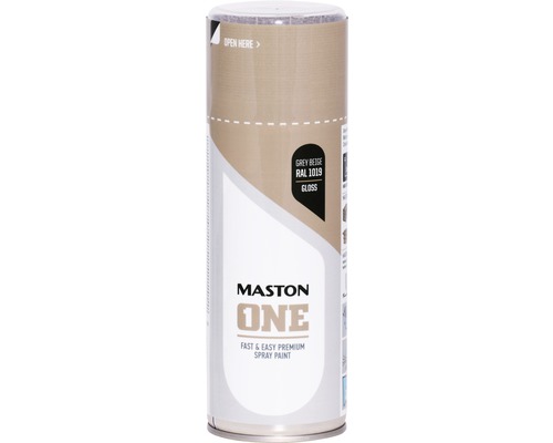 Mastons One Sprühlack Grau Beige RAL 1019 Glanz