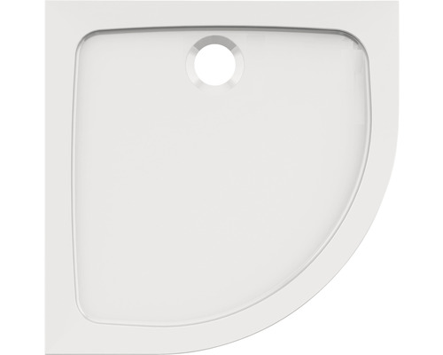 Duschtasse mit Viertelkreisform und Ablauf