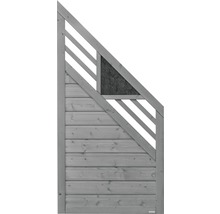 Holzgartenzaun-Element mit Latten und blickdichtem Dreieck
