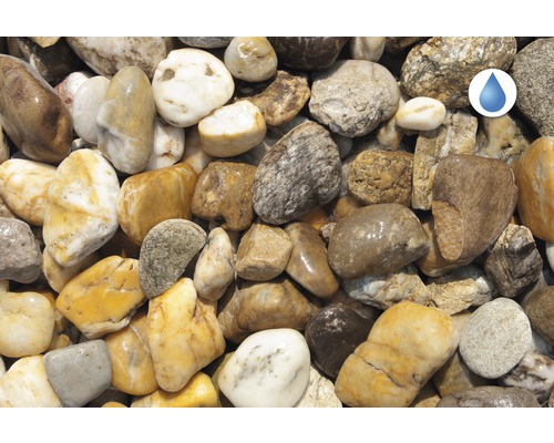 Zierkiesel in verschiedenen Farben und Größen