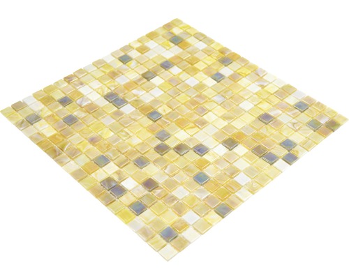 Quadratische Mosaikfliese aus Glas