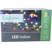 Lafiora LED Lichterkette für Innen mit Mehrfarben-Beleuchtung, 80 LEDs und 3,95 Meter Länge